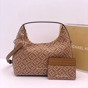 Michael Kors Ember Small Messenger Shoulder Crossbody Bag and Card Holder Set